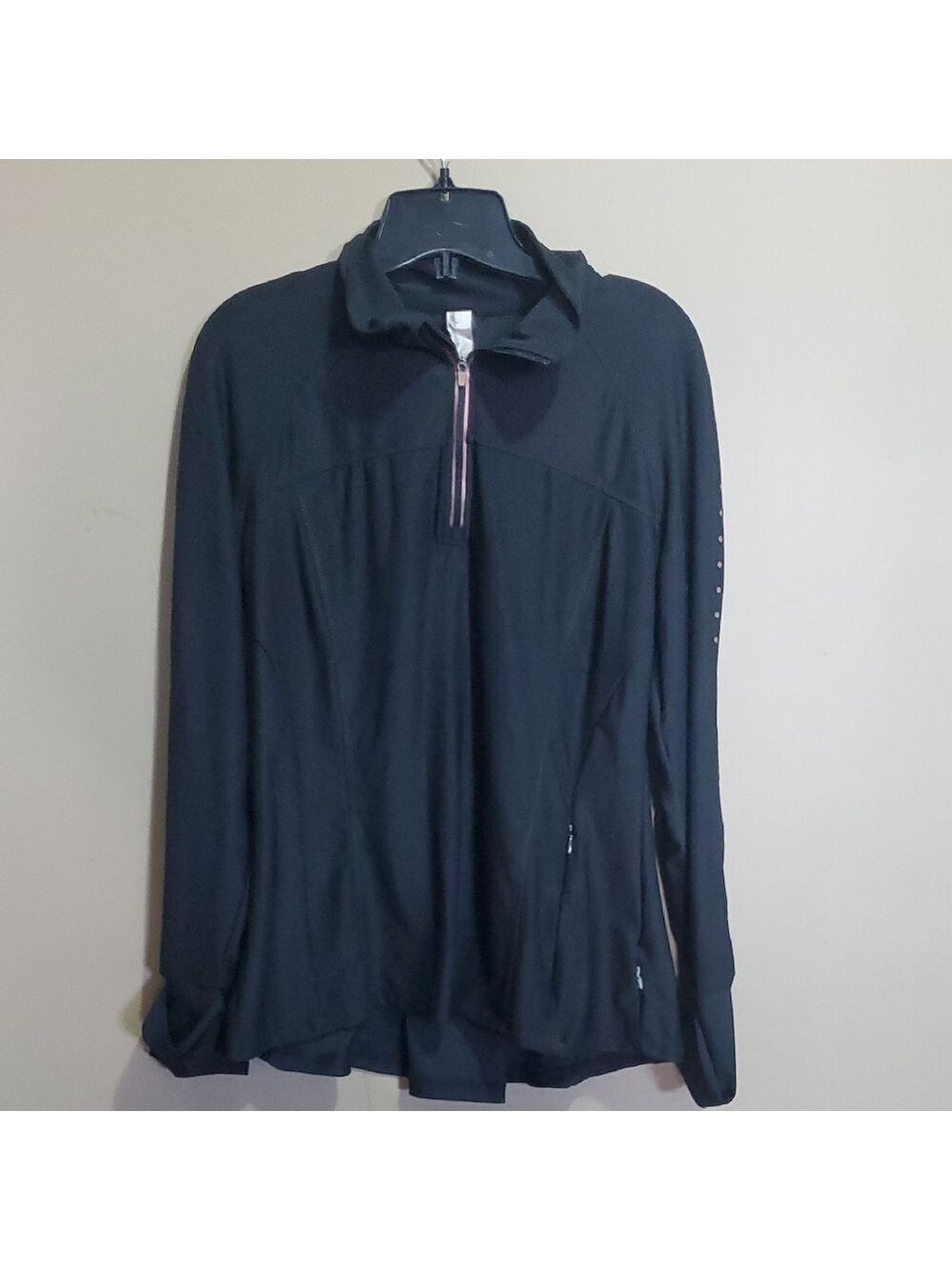 Mondetta Women's Black 1/4 Zip-Up Jacket Size Small